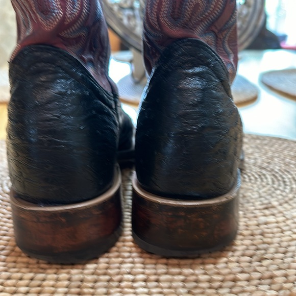 Black Ostrich Boulet Ladies Boot - Picture 5 of 7